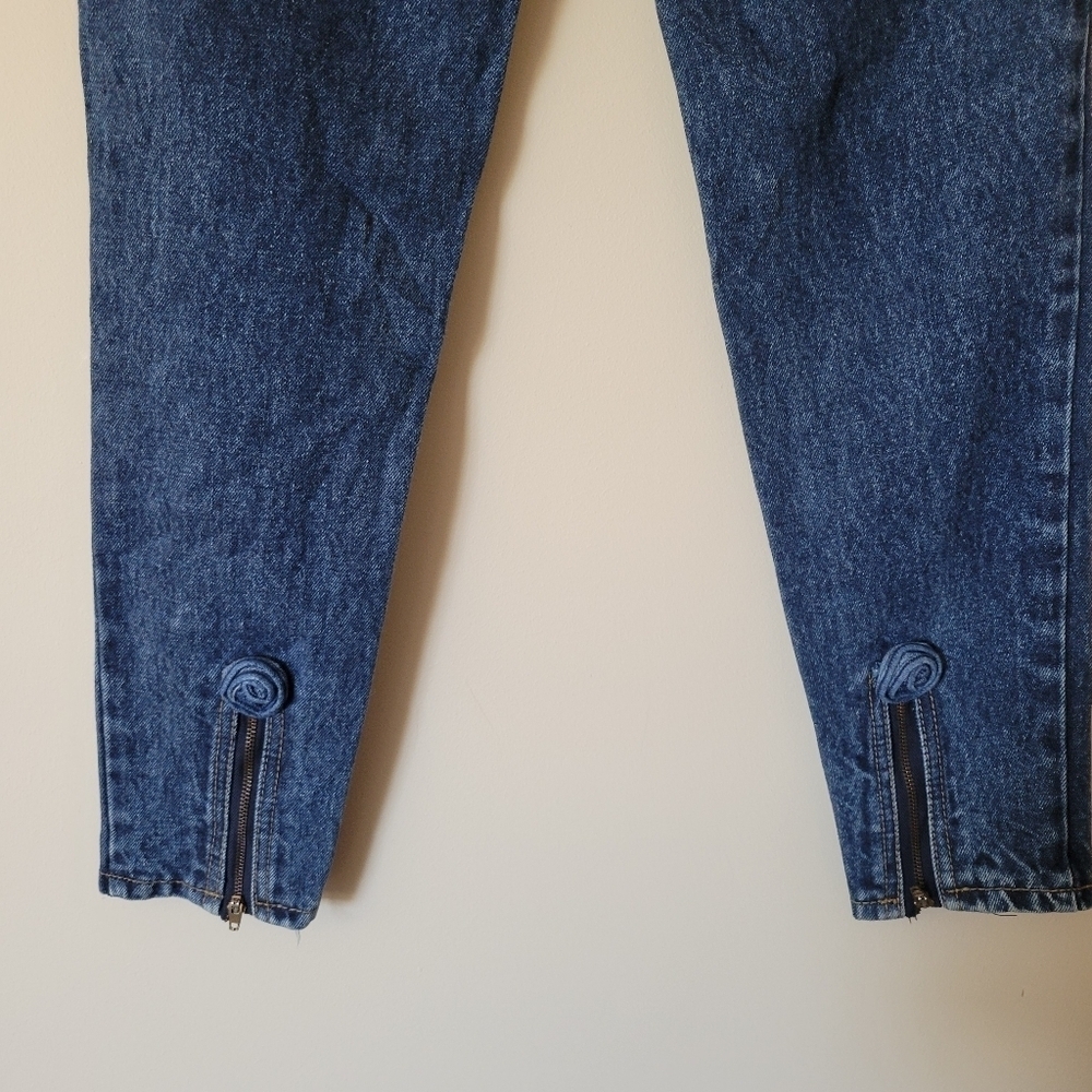 Vintage Jordache Dark Wash High Rise Denim Jeans With Zipper Ankle Size 24 - Picture 7 of 10